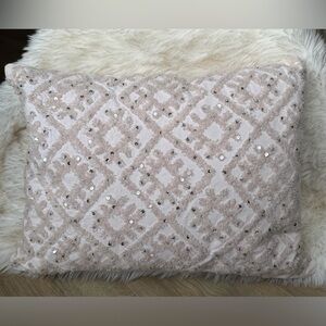 Indaba High Quality/ Super Sparkly soft pink accent pillow